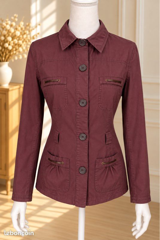 Taille M – Veste prune boutonnée Naf Naf (image 1)