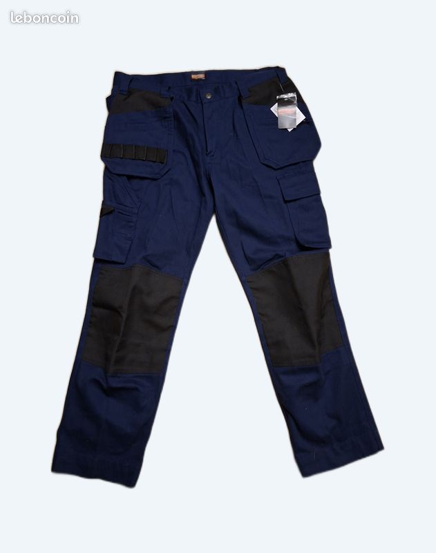 Pantalon Chino Holderness & Bourne The Warner, Homme, Taille 42/34, Bleu Marine, Neuf