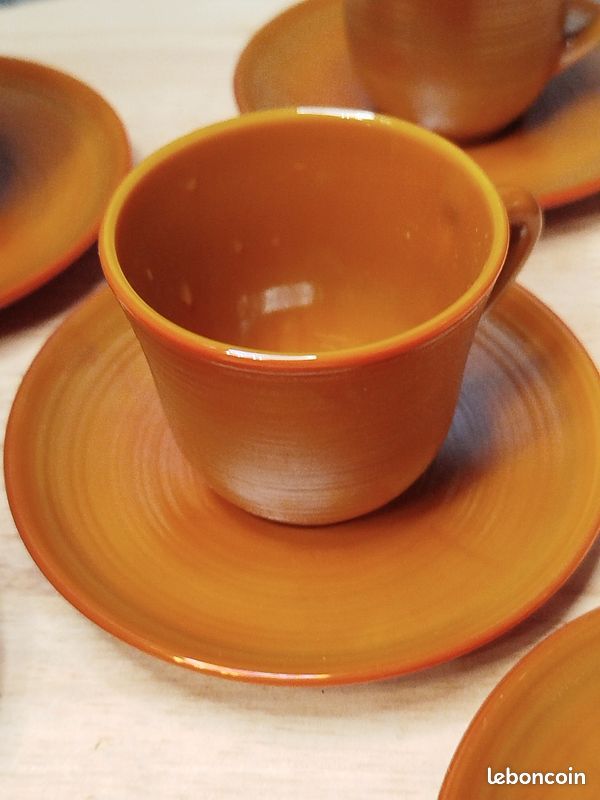 Lot De 6 Tasses à Café Arcopal 25 Cl - Volcan, Empilables, Couleur Marron, Neuves