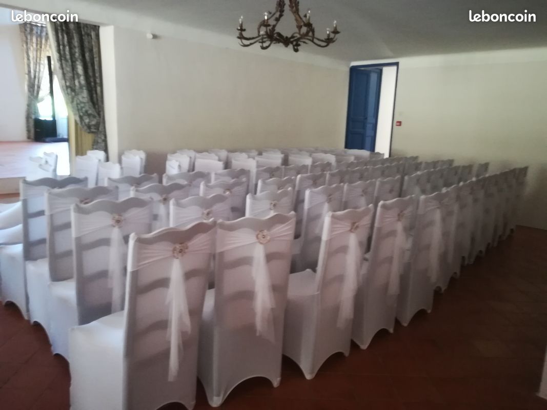 Housses de chaises blanches (image 1)