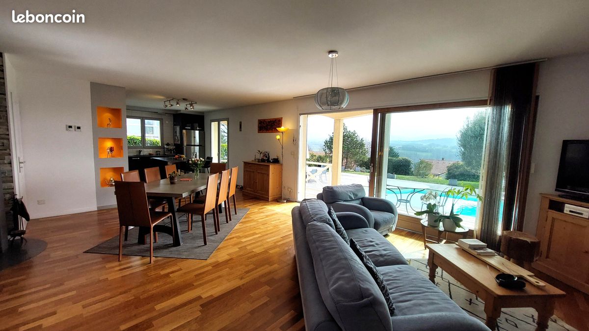 Vente | Maison contemporaine | 5p | 4ch | 122.07 m² | Lovagny | Expo Sud-Ouest | Terrasse · Balcon · Piscine (image 5)