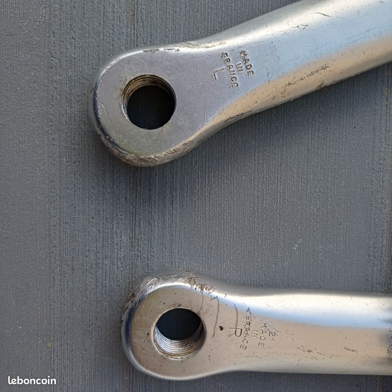 Pédalier Double Plateau 52/40 Dents - Vintage Vélo Course - Axe Carré