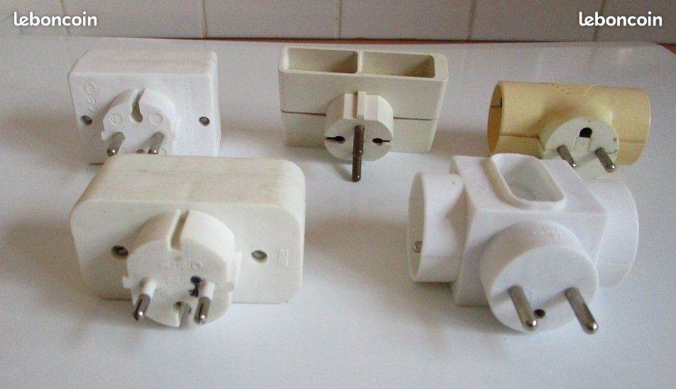 Lot De 5 Multiprises Et Adaptateurs – Prise électrique Type France – 240V
