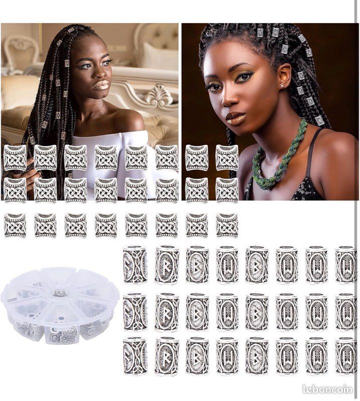 Neuf Dreadlocks Perle De Cheveux ou barbe, Perles De Cheveux Pour