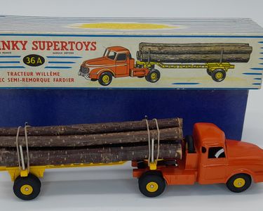 Dinky Toys - Tracteur UNIC Sahara Avec Remorque - Bleu - Vintage