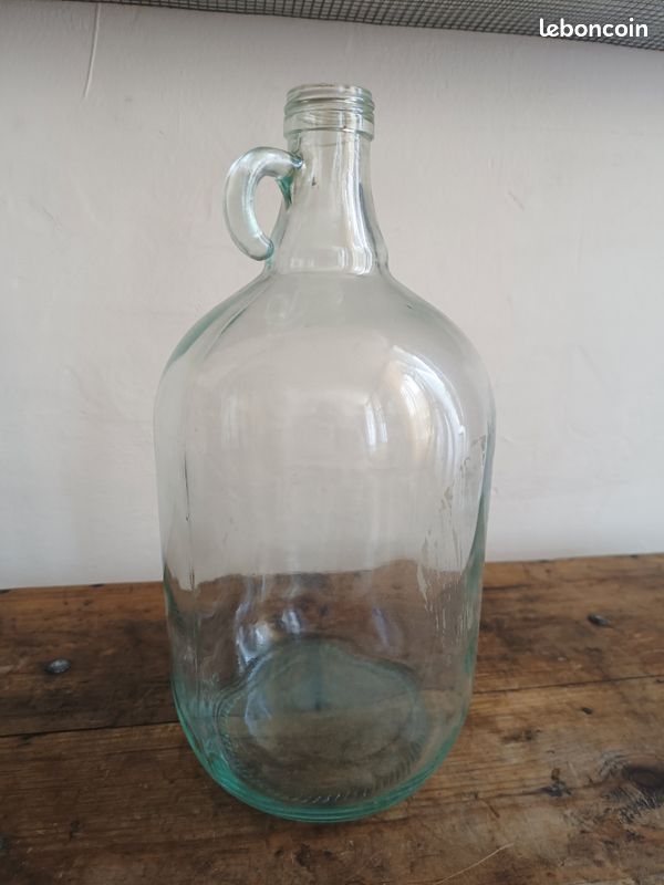 Grande Bonbonne / Flacon Ancien en Verre – L'Authenticité de l'Art de la Table et de la Cave (image 1)