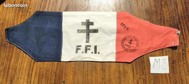ww2 Cravate costume FFI FTP Vichy résistance beret Milice libération