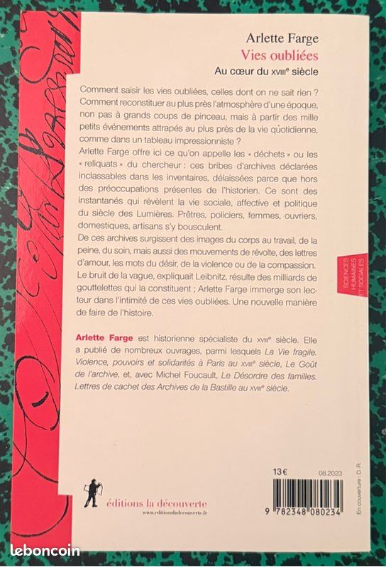 Vies oubliées, d’Arlette Farge (image 2)
