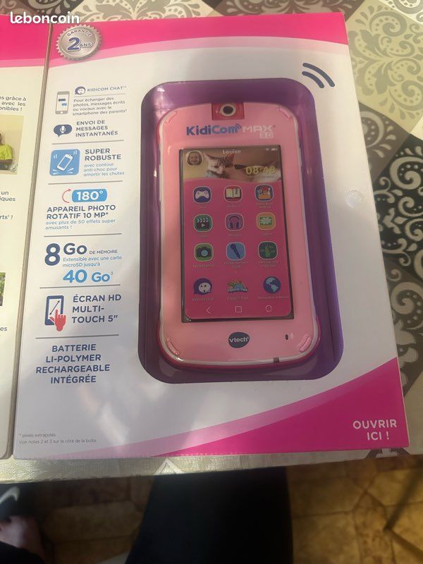 VTech - KidiCom Advance Noir, Le Portable Enfant Sans Forfait – Version FR - Boutique En Ligne