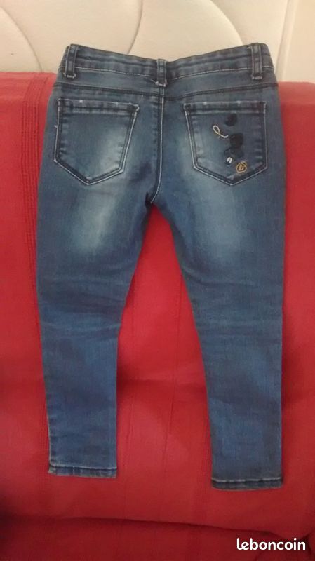 Jeans fashion avec motif girly (image 2)
