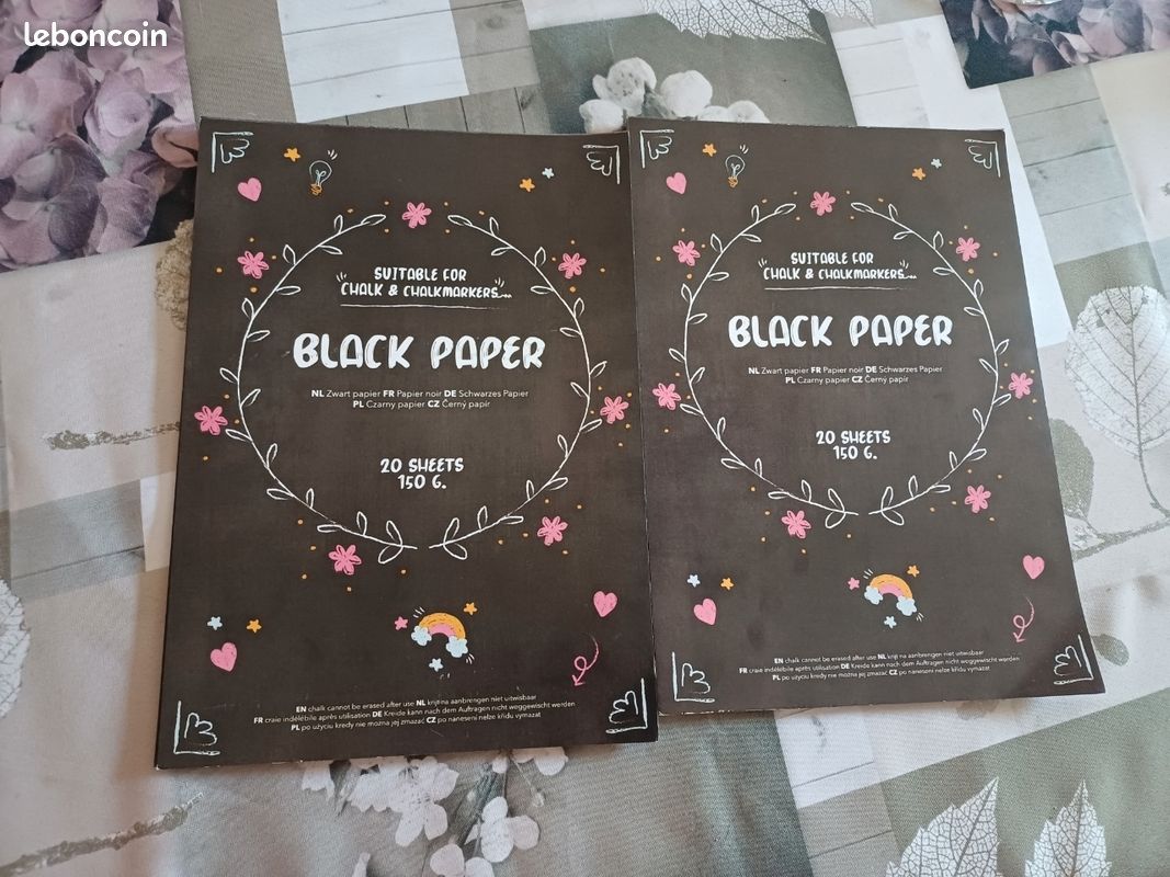 30 feuilles de papier noir (image 1)