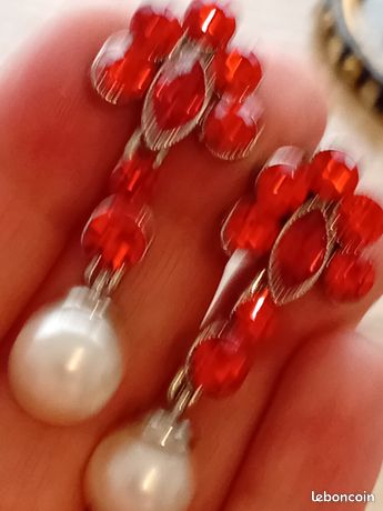 boucle d'oreille cercle perle clip fantaisie pour femme