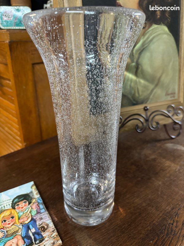 Vide maison salon verrerie grand vase bullé Biot ? Vaisselle accessoires ameublement art de la table mobilier équipement meuble salle à manger fleurs cuisine bureau vitrine appartement autres (image 7)