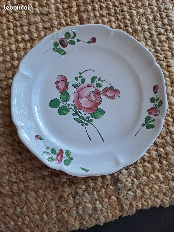 Assiette Ancienne Faïence De Sceaux 18ème Motif Floral - Multicouleur