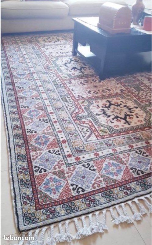 Tapis marocain artisanal 100% laine et fait main (image 1)