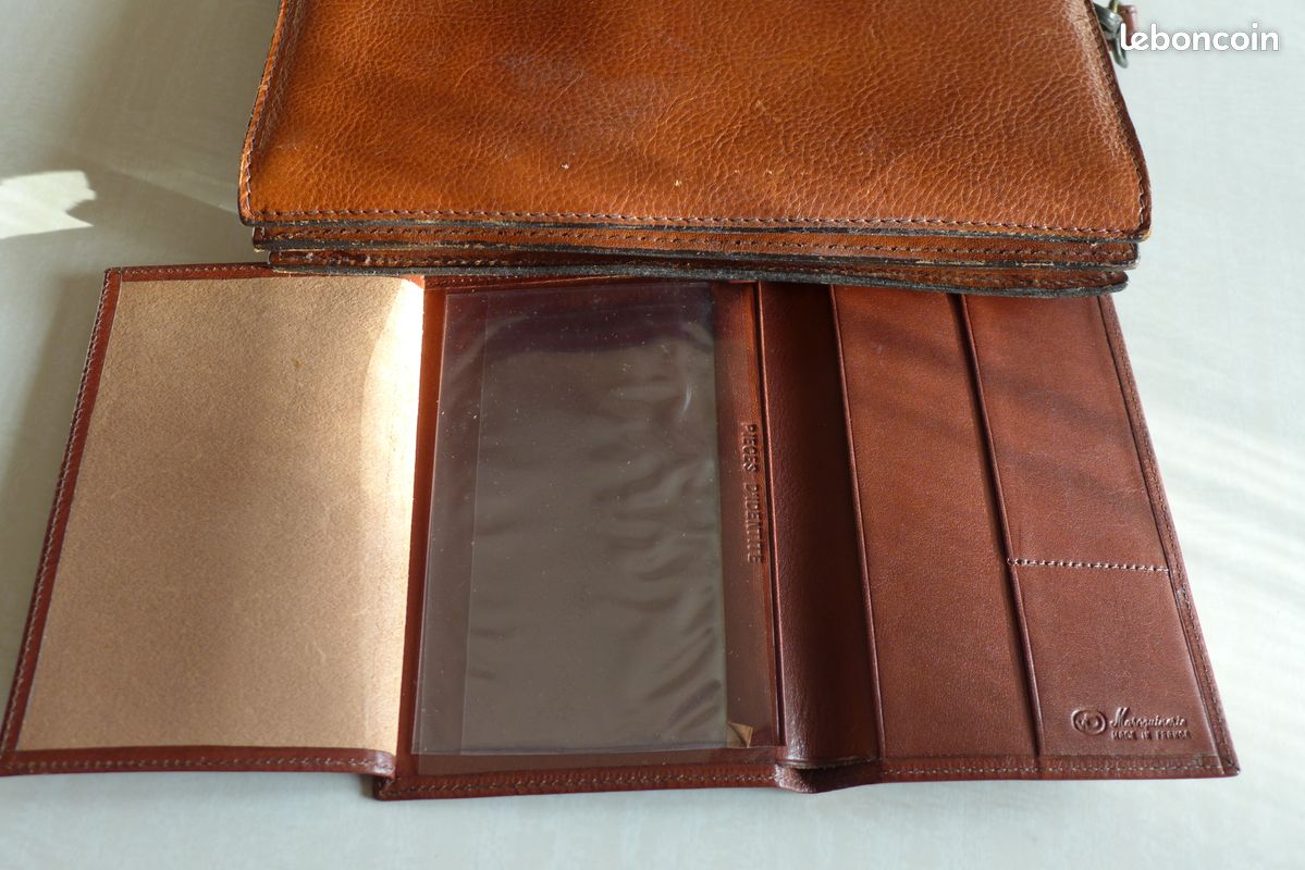 Sacoche / Pochette vintage VD cuir marron homme (image 8)