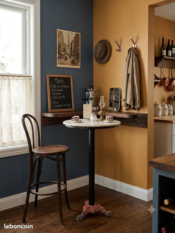 Mange debout de bistrot dessus marbre pied fonte (image 4)