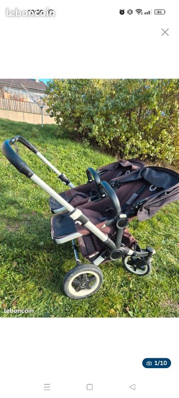 Poussette double bugaboo twin jumeaux (image 1)
