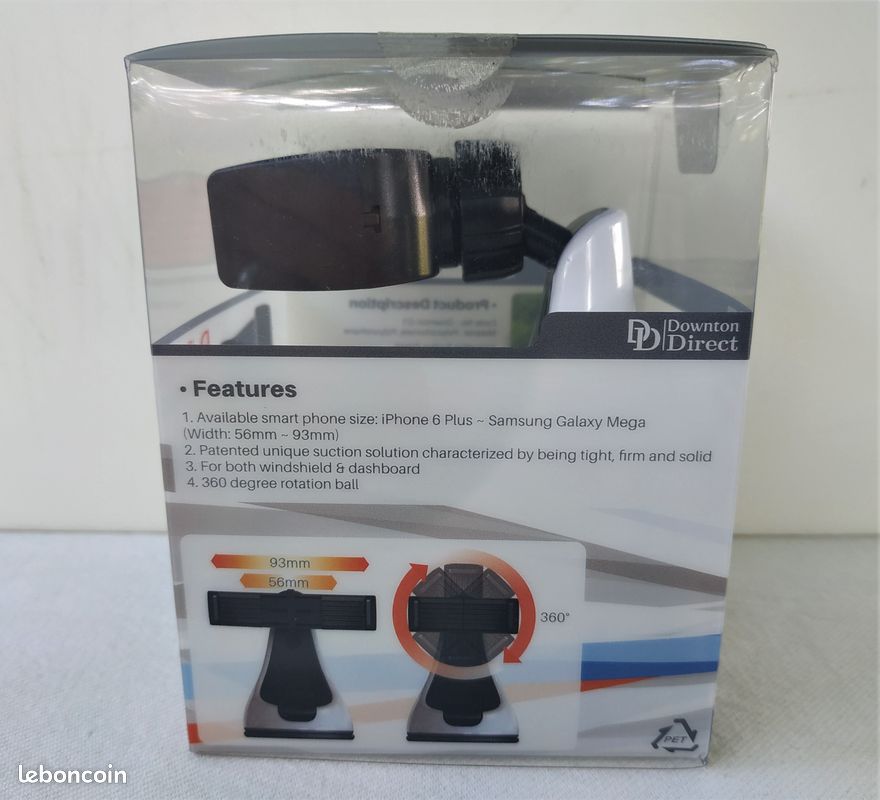 Supports Smartphone universel Rouge/Blanc - Downton Direct (image 2)