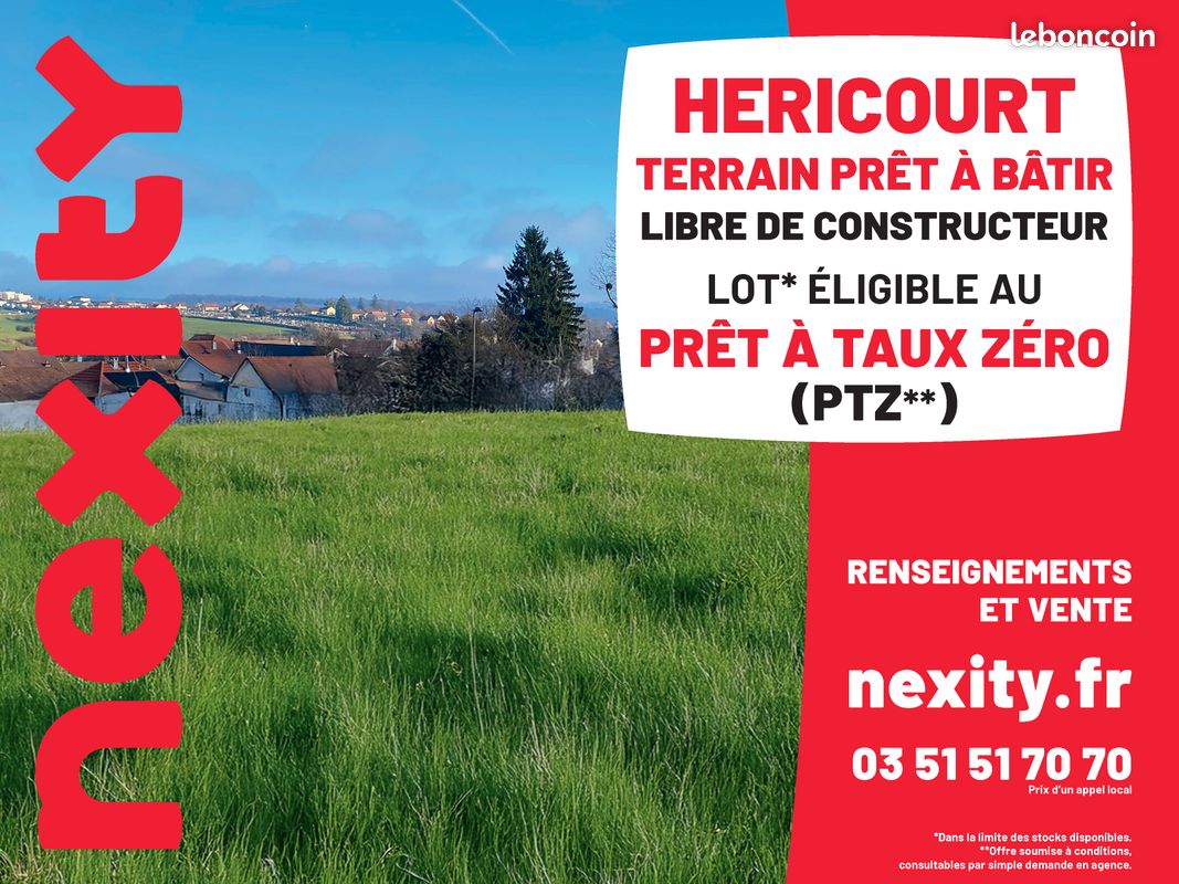 Terrain 697 m² · à Héricourt · 42 000 €