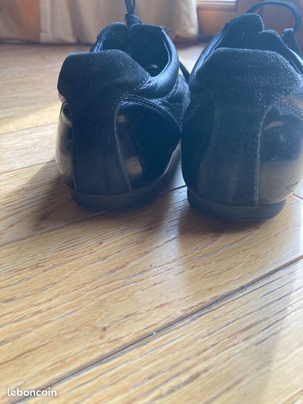 Chaussures baskets Reqins 38 cuir noir ( fanfan31 ) (image 2)