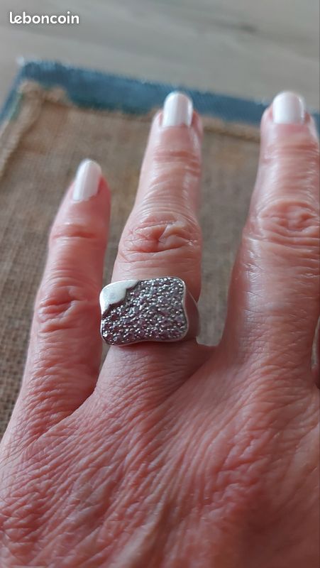 Bague Chevalière femme en argent poinçonne (image 1)