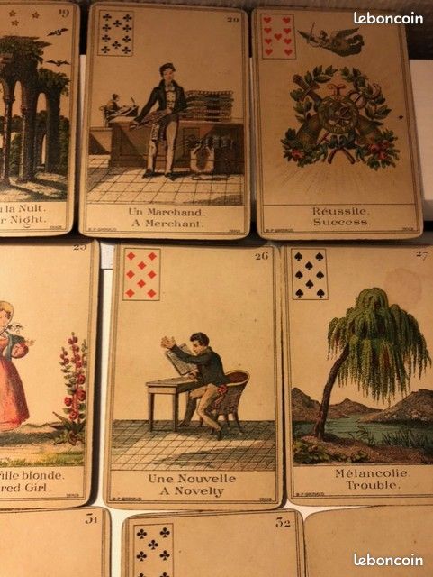 Jeu De Cartes D'aluette Ancien – B.P. Grimaud – Dos Petits Carrés Noirs – Vers 1890