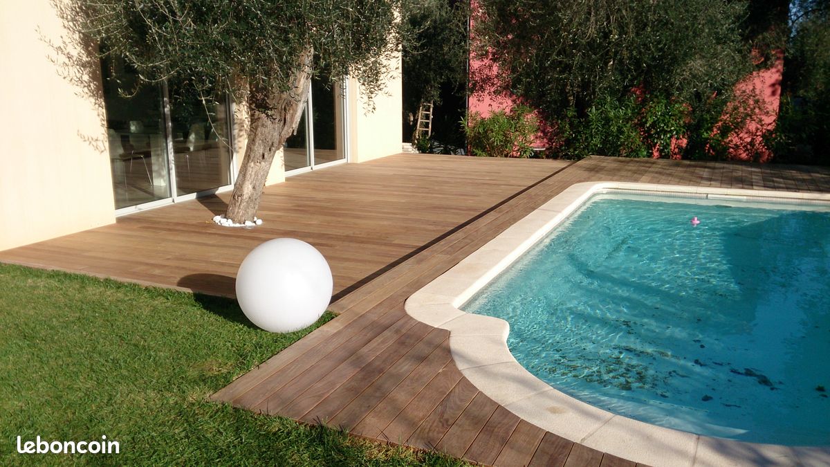 Lames terrasse Exotique CUMARU BLOND à visser – 21x145 – 2,45/2,75/3,05m – 74,80/m² TTC (image 2)