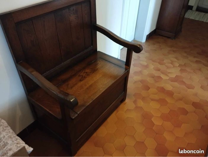 Banc coffre dit "Cantou de cheminée (image 2)