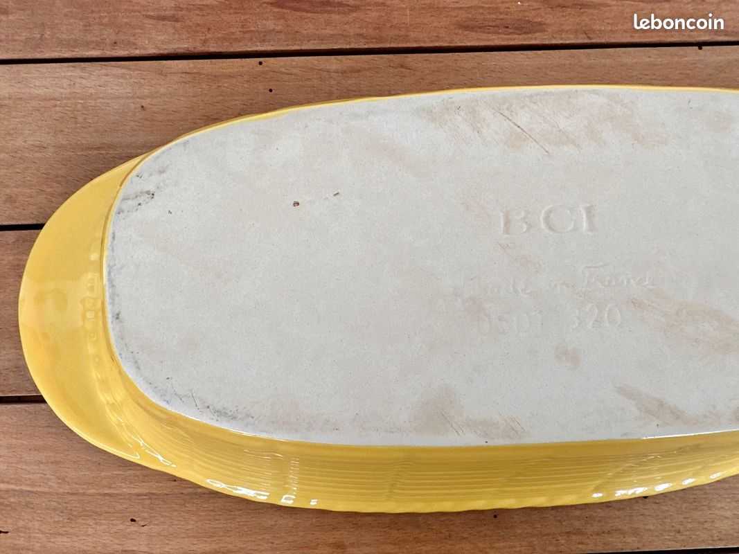 Vintage – Plat / terrine / saladier à asperges en barbotine – BCI - très bon état (image 16)