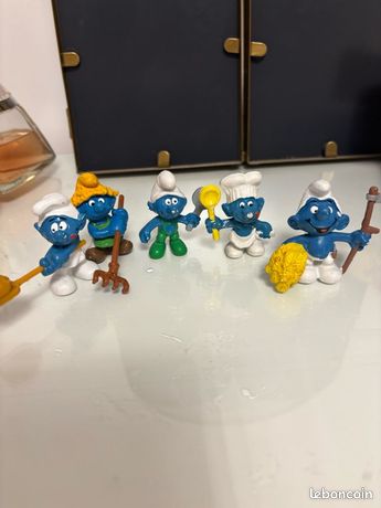 Lot De Schtroumpfs Vintage - Figurines De Bande Dessinée - Occasion
