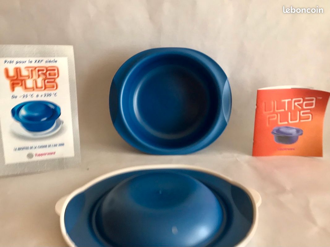 Neuf dans emballage - Cocotte Ultra Plus ronde, 2 litres, pour cuisson four traditionnel ET micro ondes ET congélation, + notice + livret de recette + couvercle de conservation, Tupperware (image 12)
