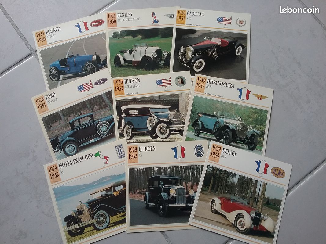Cartes De Course Automobile Vintage – Lot Non Classé – État Proche Neuf