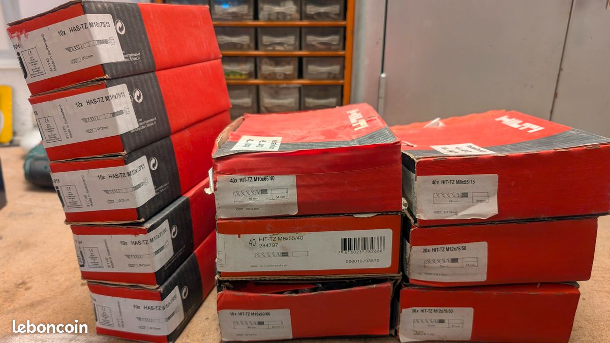 Tiges D'ancrage Hilti HIT-V-F-5,8 M6 X 75 - Lot De 30 Boîtes (600 Pièces), Neuves
