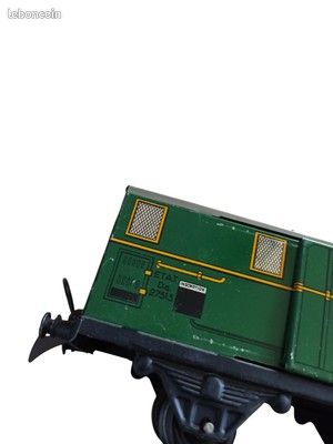 Ancien train wagon tôle - Jouet vintage collection (image 3)