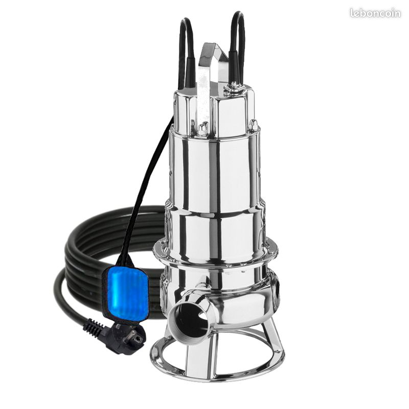 POMPE RELEVAGE EAU USEE PRO INOX 1100W MONO 42M3 Roue Monocanale +CUTER. NEUVE (image 5)