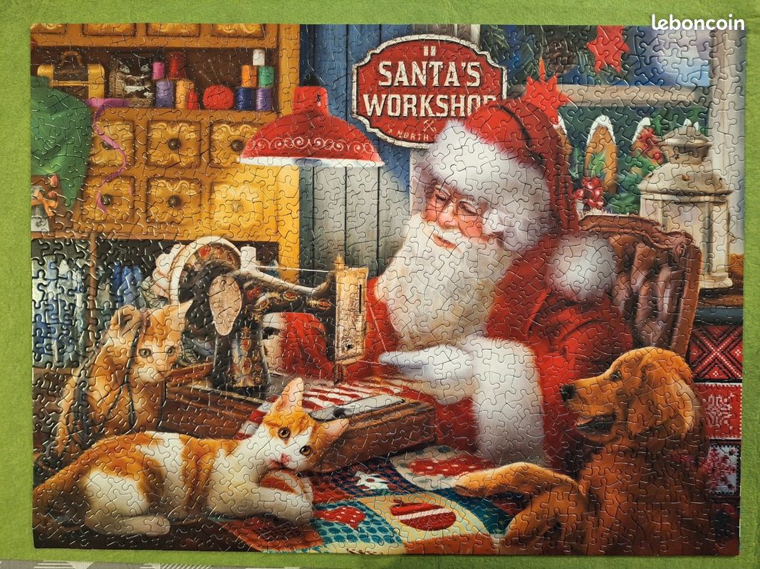 Atelier de couture du Père Noël. Puzzle 1000 pièces. Sunsout (image 2)