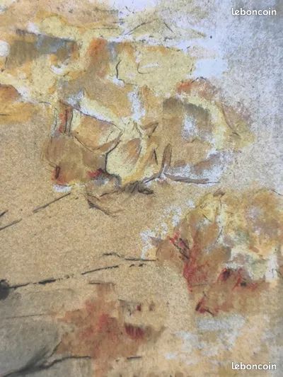 Tableau Lithographie originale, signé Messager milieu XX ème " Nature morte aux fruits" (image 3)