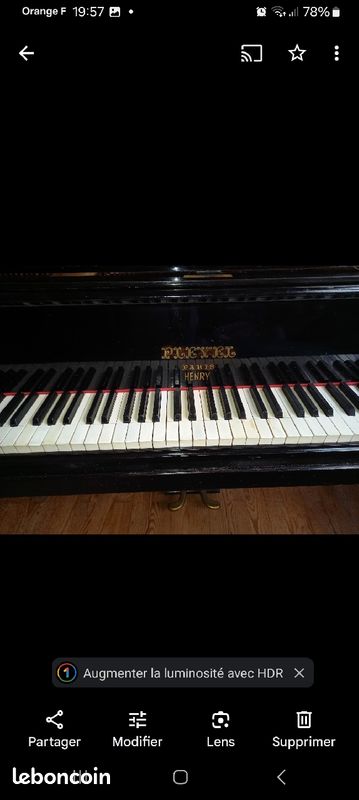 Piano Pleyel demi queue (image 2)