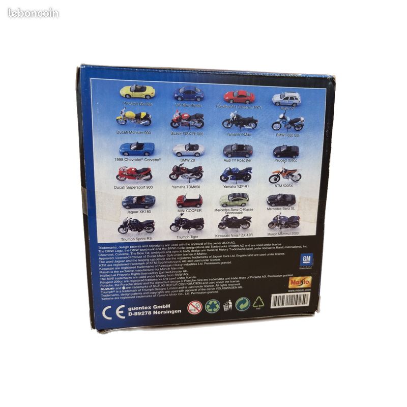 Pack 2 Vehicules Maisto Dream Team Mercedes SL + Munch Mammut Moto - Occasion Vérifiée (image 2)