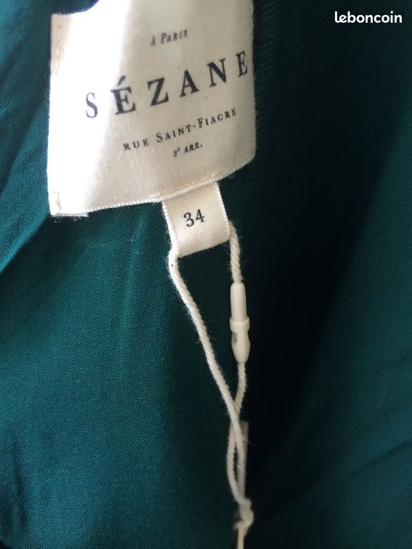 Combinaison Sezane Charles vert - T.34 Neuve étiquetée (image 4)