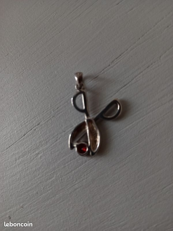 Charm Pendentif Ancien En Forme De Ciseaux - Breloque Antique, Fabrication Française