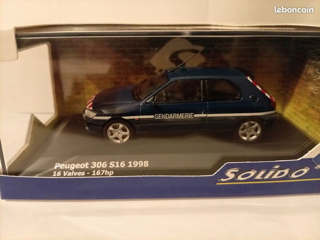 Solido 1/43 – Peugeot 306 S16 Gendarmerie Française – Modèle Neuf En Diecast