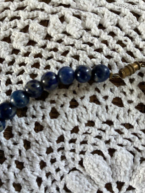 2 coller en pierre naturel malachite et lapidus azur (image 5)