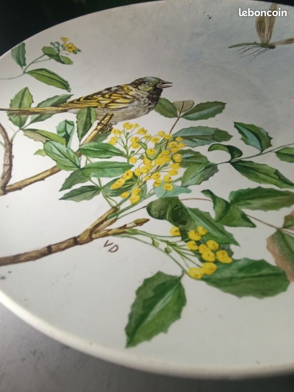 Terre de fer Creil Montereau 1880 plat à l'oiseau (image 3)