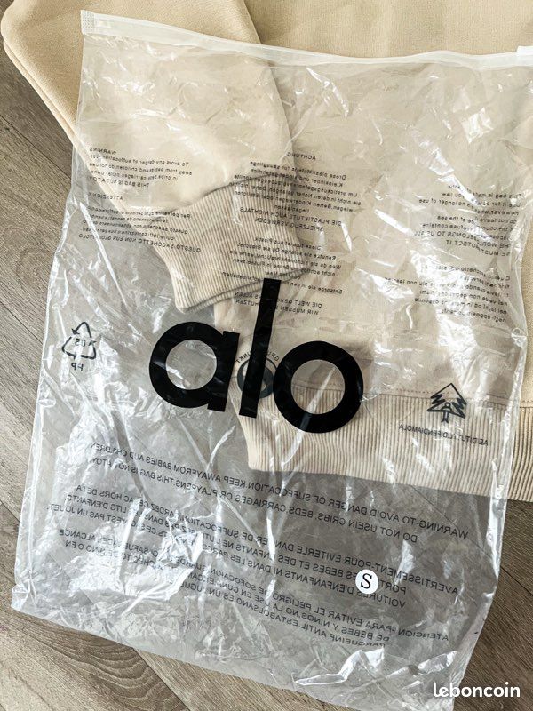 Alo Yoga Soho Pull Maillot de Yoga, Gravier, L Femme