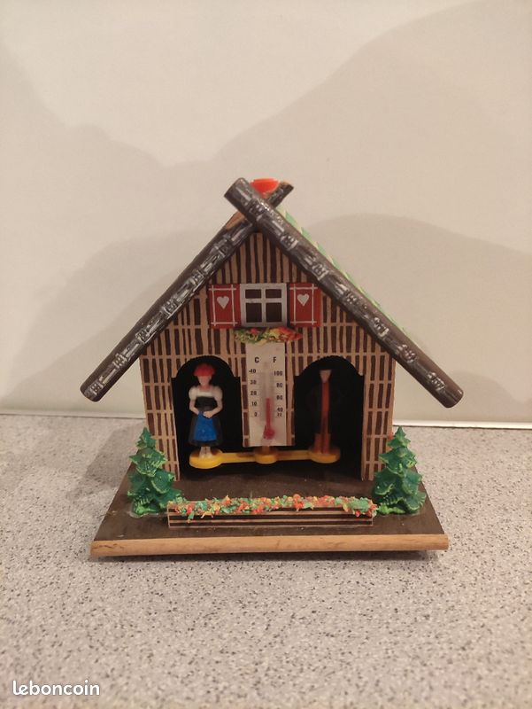 Vintage Thermomètre Maison en Bois Joggili West Germany (image 1)