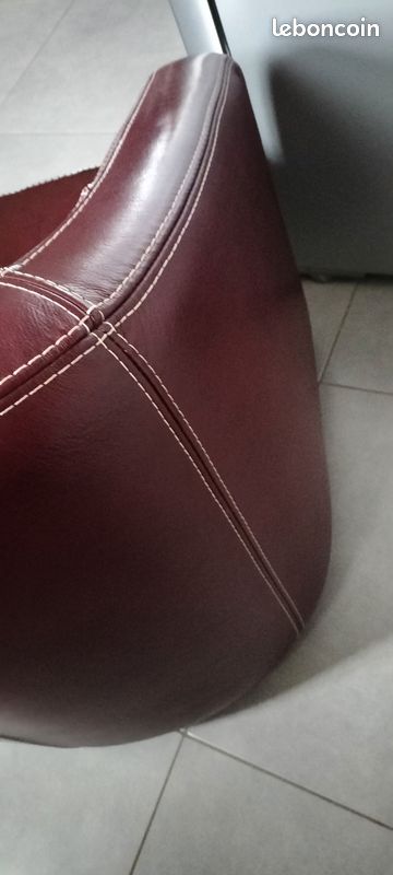 Fauteuil club cuir véritable (image 6)