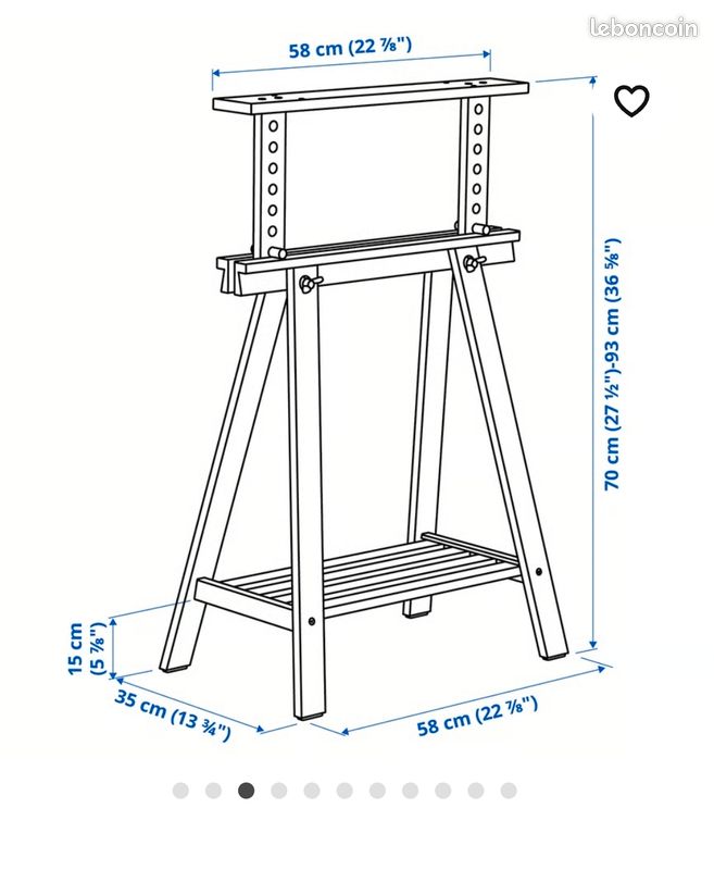 Tréteau ou pied bureau (image 2)