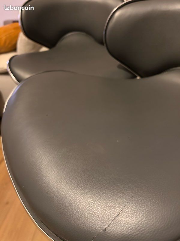 Chaise haute simili cuir (image 3)